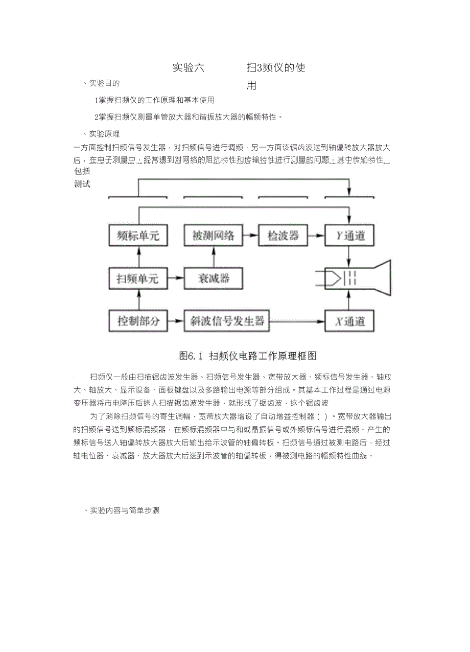 实验六BT3扫频仪的使用_第1页