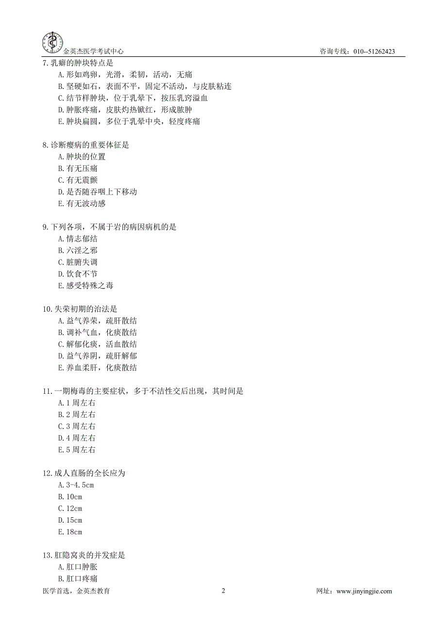 2010中医外科真题.doc_第2页