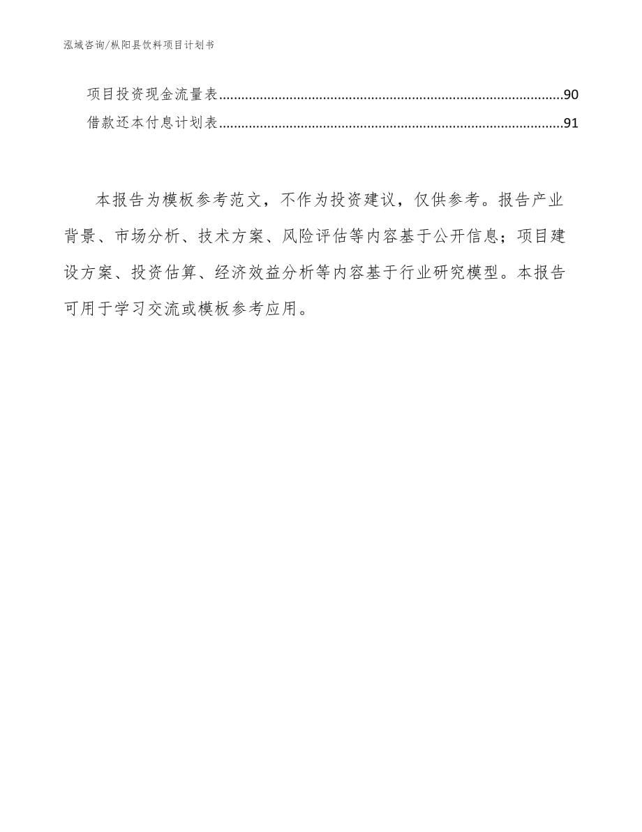 枞阳县饮料项目计划书（参考范文）_第5页