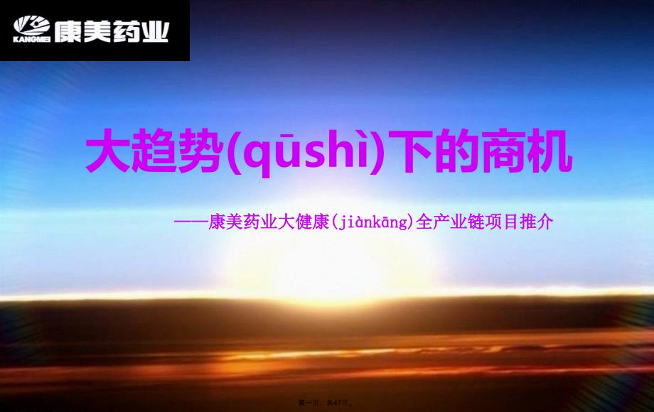 康美启航新模式新价值讲课教案_第1页