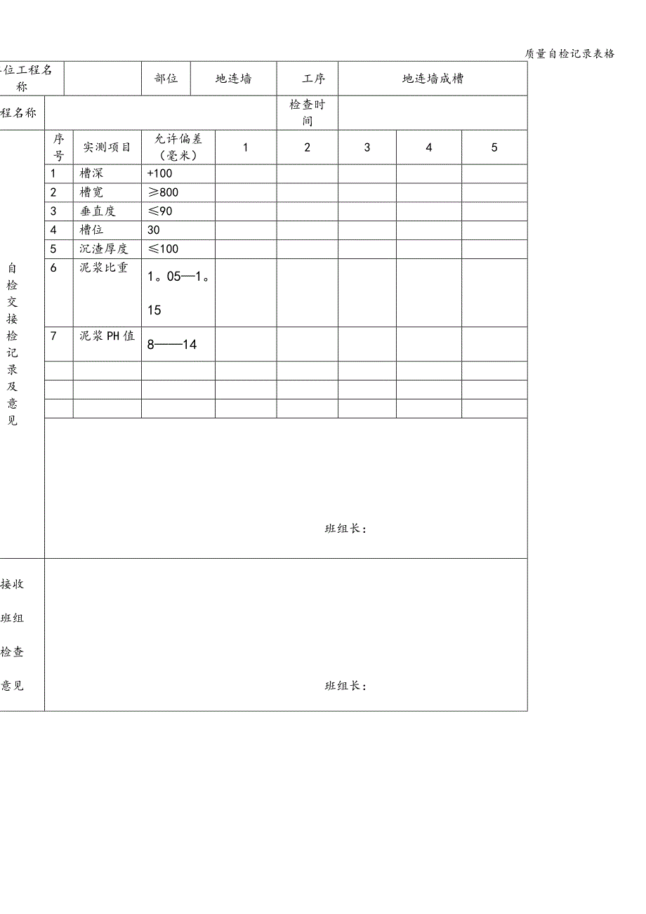 质量自检记录表格.doc_第3页