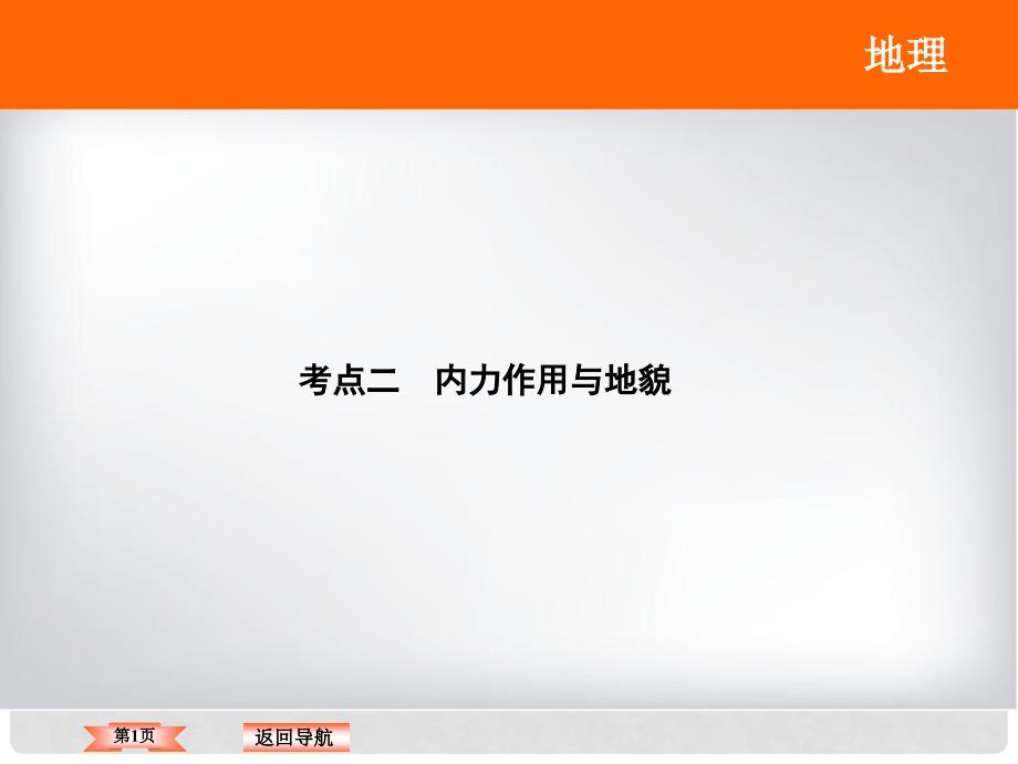 高考地理二轮复习 专题114《地壳运动规律》考点二 内力作用与地貌课件_第1页