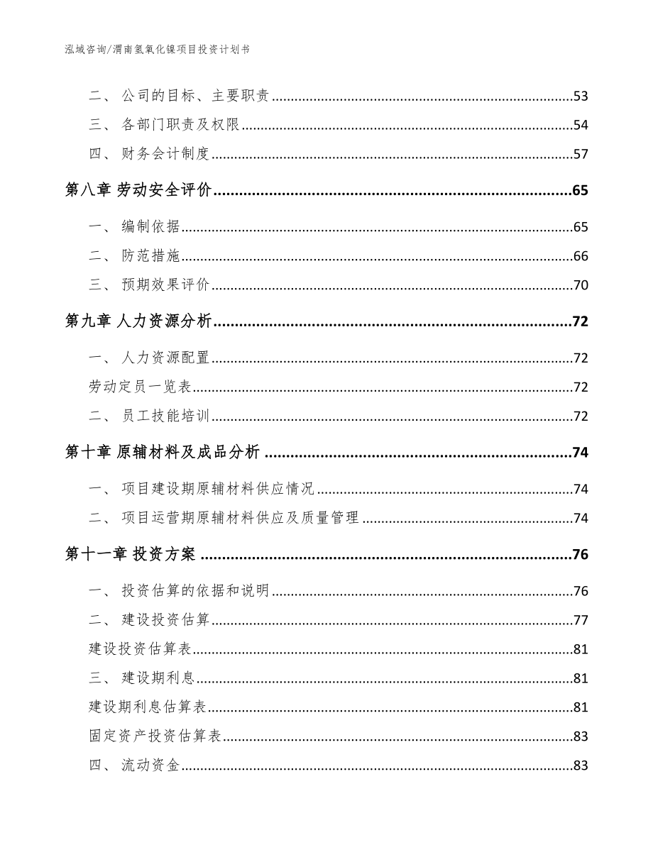 渭南氢氧化镍项目投资计划书模板_第3页