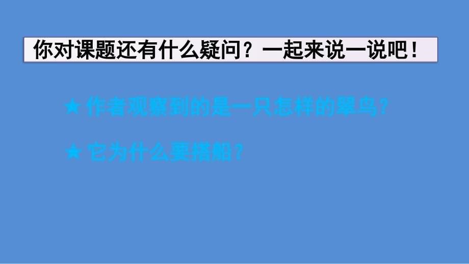 2020最新-部编版-小学语文-三年级-上册-15-搭船的鸟(第一课时)--课件_第5页