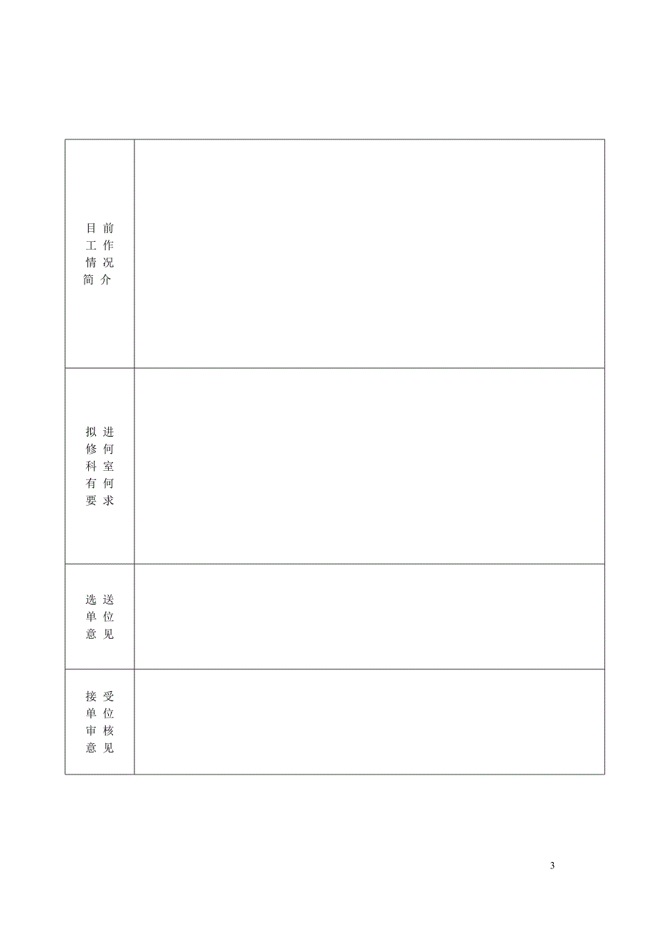 河北医科大学第二医院进修护士申请表.doc_第3页