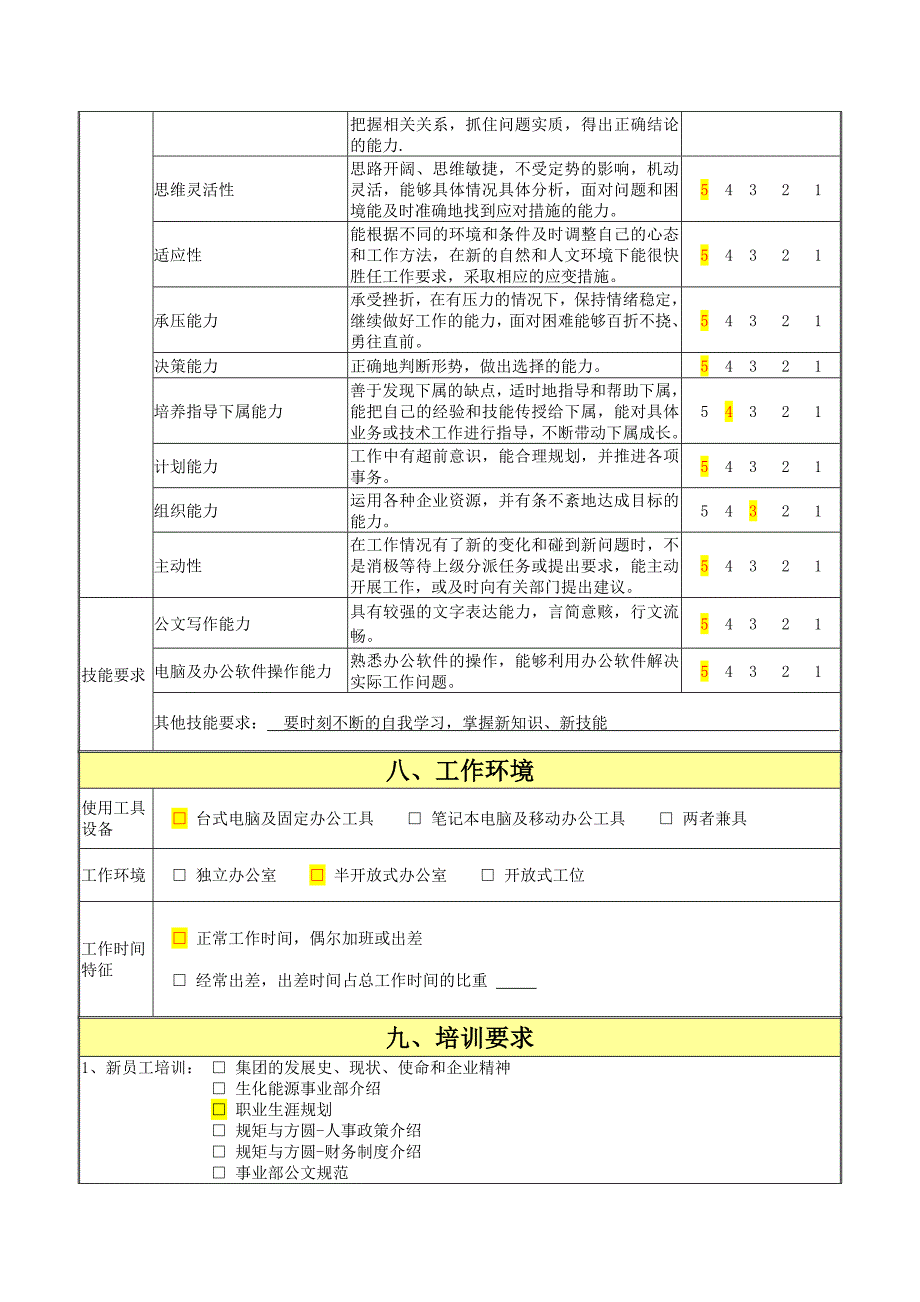 机械技术员岗位职责说明书_第4页