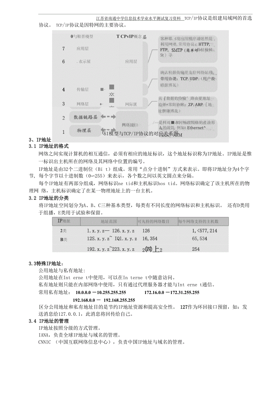 信息技术学业水平测试2010网络知识点_第3页