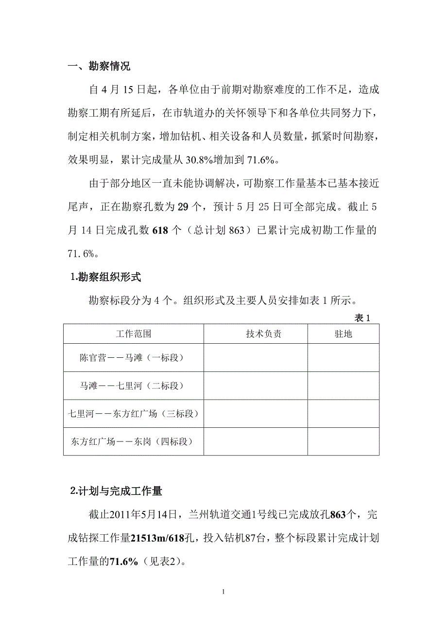 某轨道交通地质勘察初勘项目监理月报_第3页