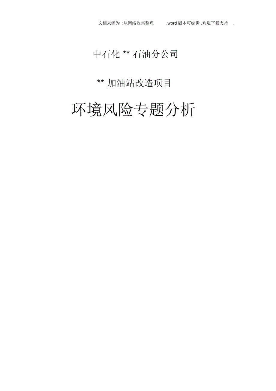 加油站项目风险评价_第1页