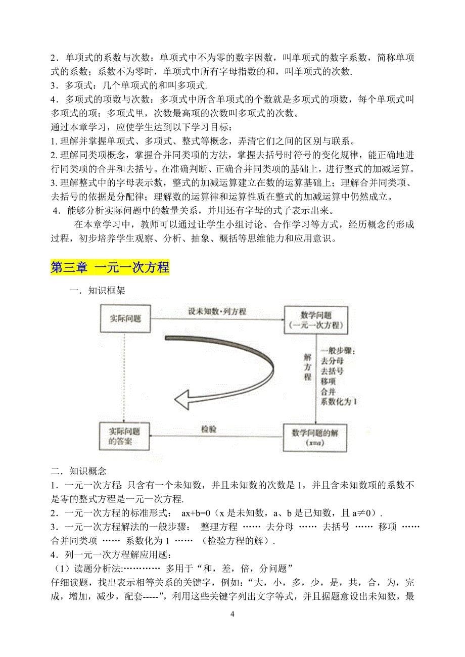 人教版【初中数学】知识点总结-全面整理_第5页