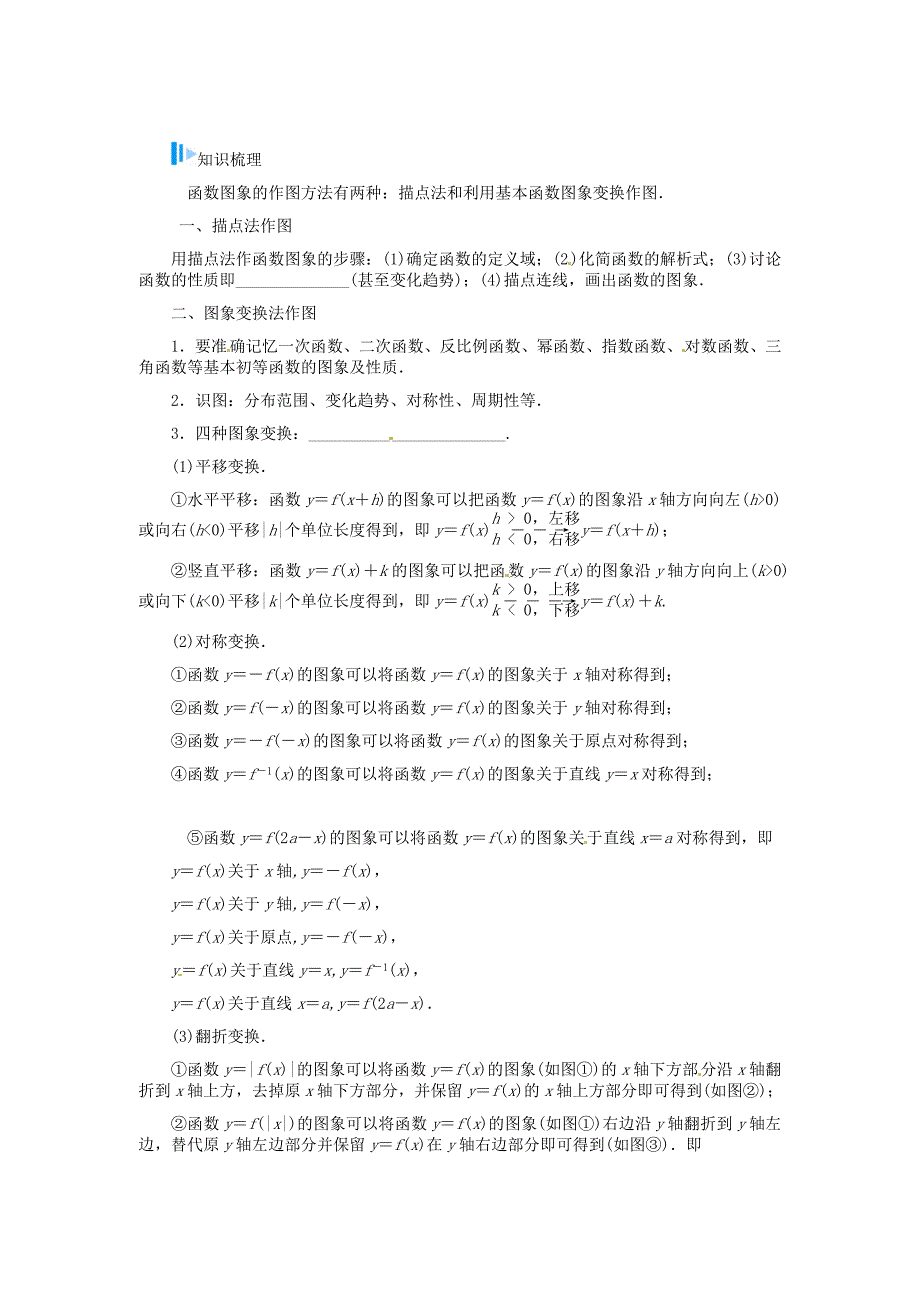 2015届高考数学总复习 基础知识名师讲义 第二章 第九节函数的图象及其变换 文_第3页