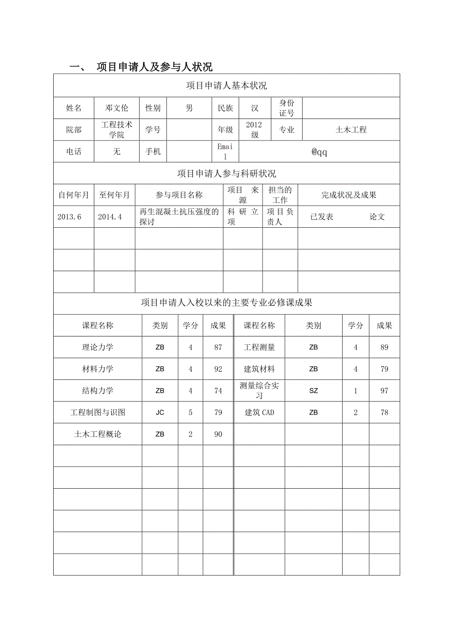 内江师范学院大学生创新创业训练计划项目申报书_第4页