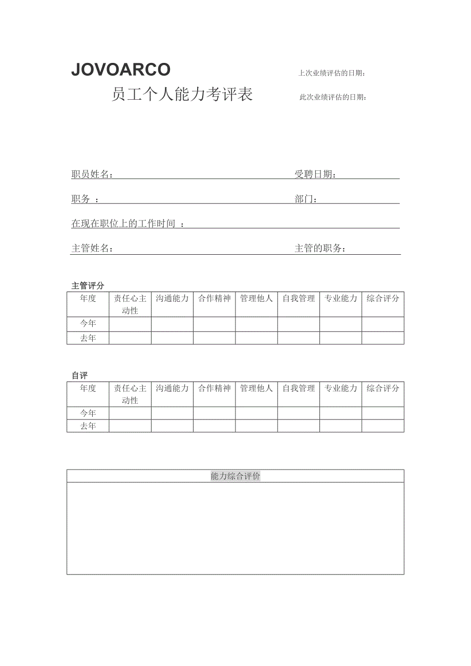 员工个人能力综合评估表.doc_第1页