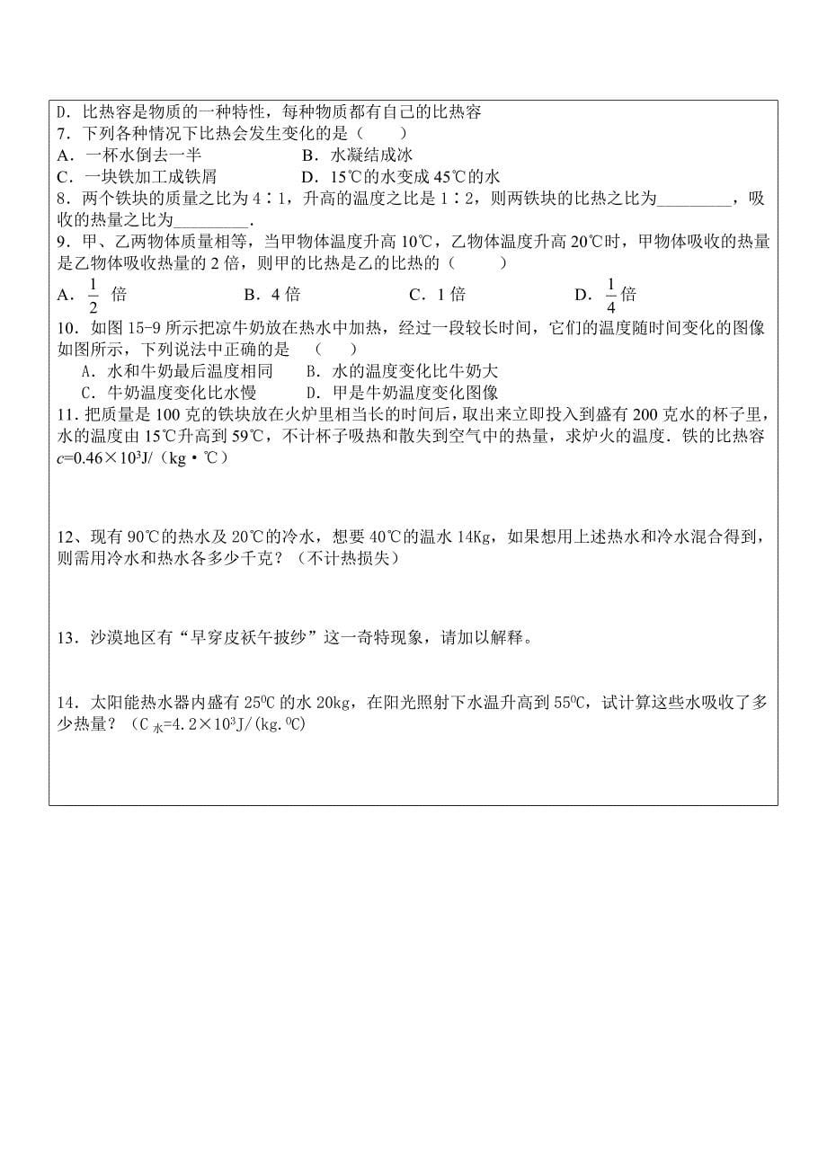 比热容详细知识点例题习题_第5页