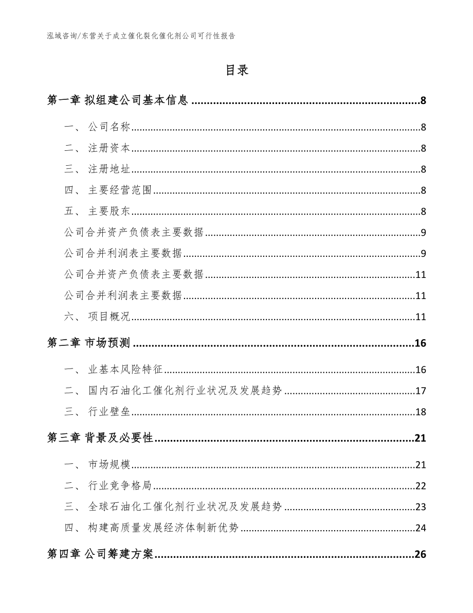 东营关于成立催化裂化催化剂公司可行性报告【范文】_第2页