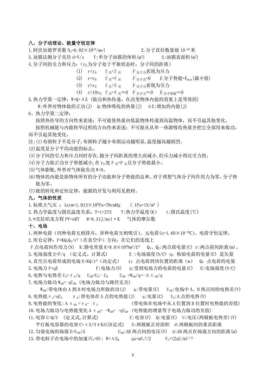 高中物理基本概念定理定律公式[表达式]总表[配套2002版教材].doc_第5页