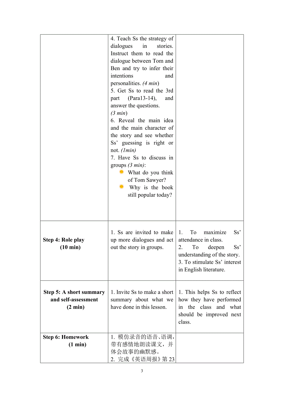 英文版教案（九年级上U7TheAdventuresofTomSawyer-Reading）_第3页