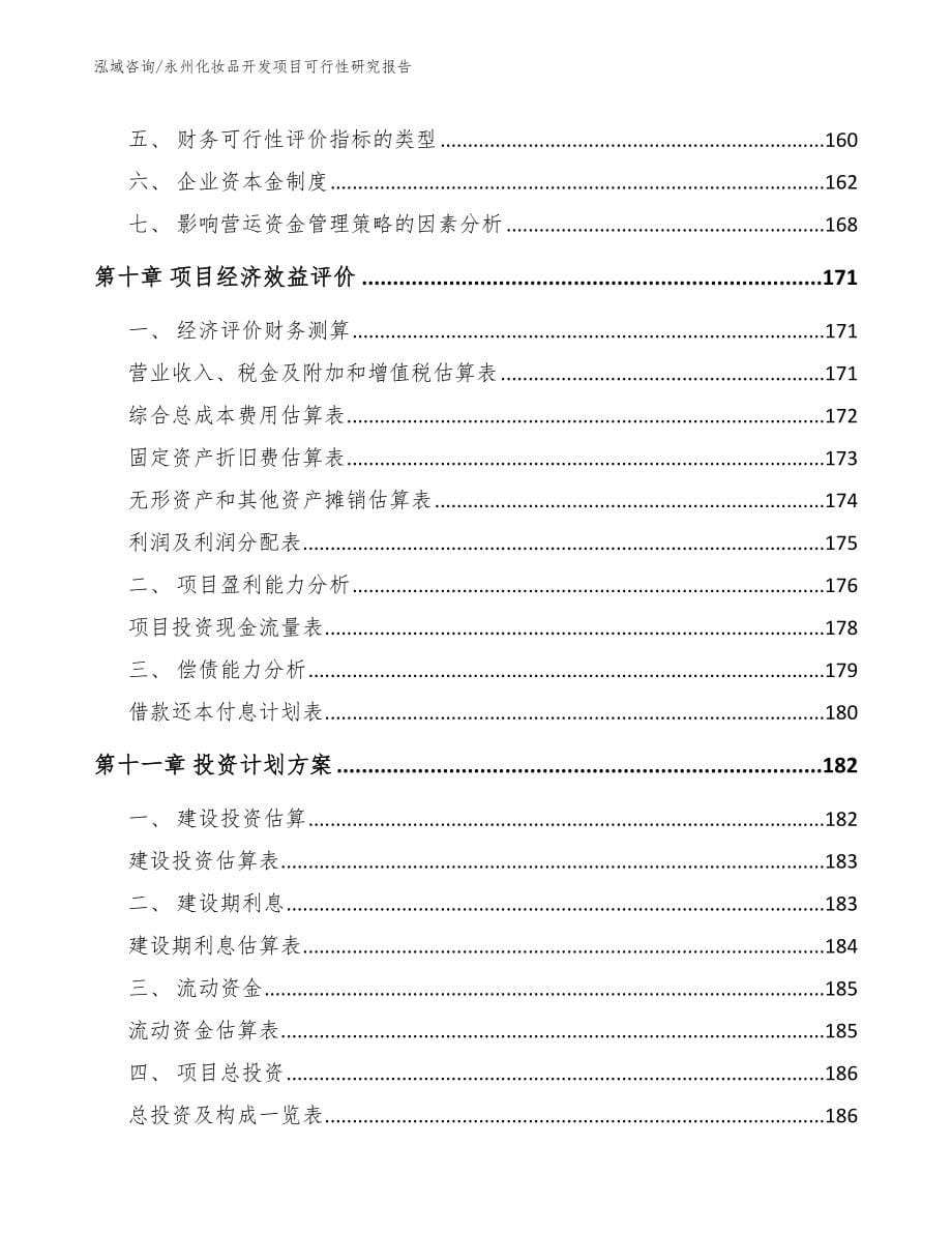 永州化妆品开发项目可行性研究报告（范文模板）_第5页