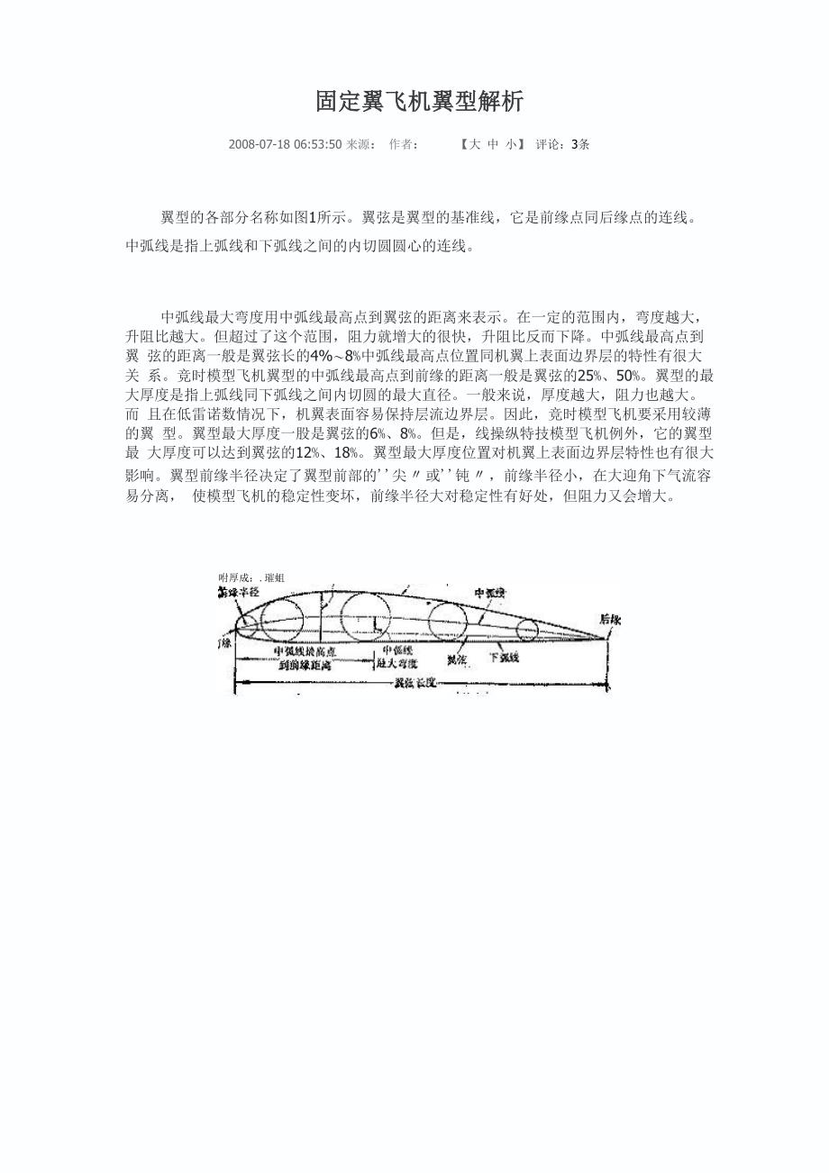 固定翼飞机翼型解析_第1页