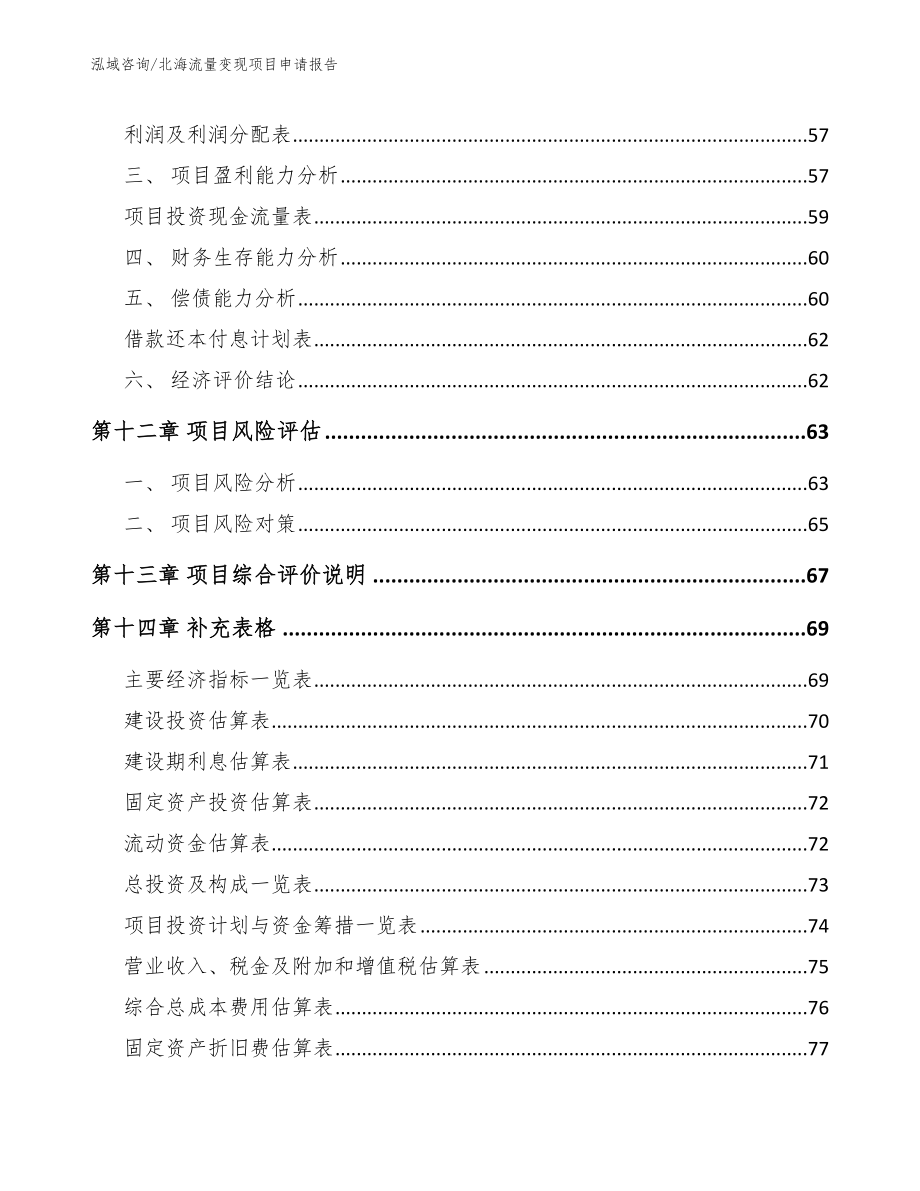 北海流量变现项目申请报告模板范本_第4页