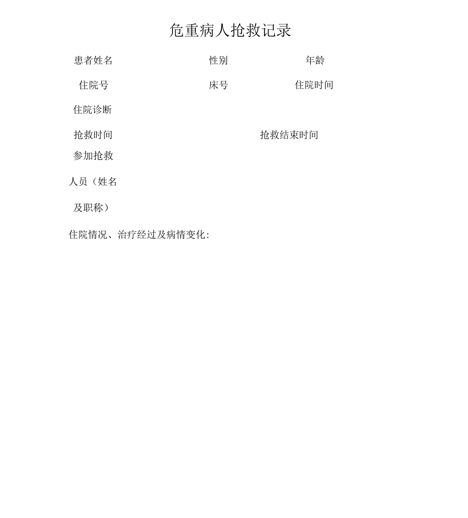 危重病人抢救记录本_第3页