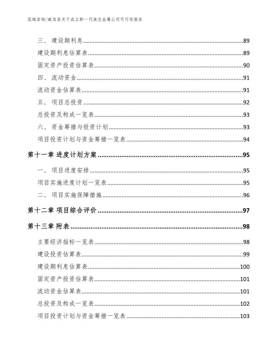 威信县关于成立新一代液态金属公司可行性报告范文_第5页