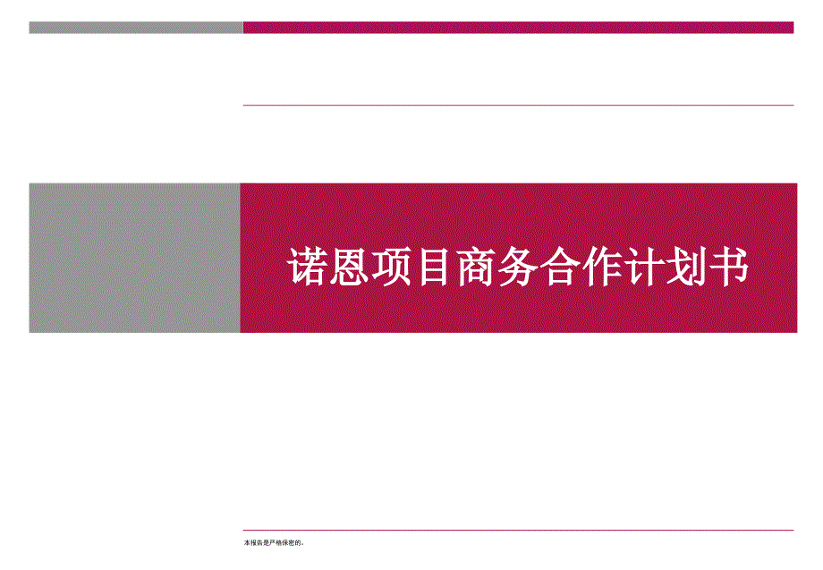 诺恩项目商务合作计划书课件_第1页