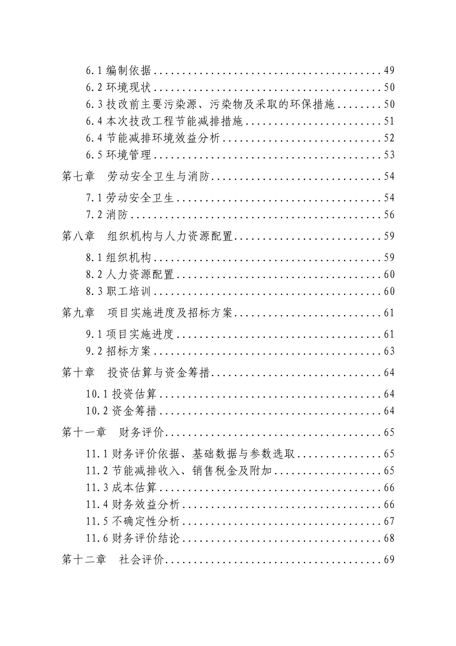 某某氮肥厂节能减排技术改造项目可行性研究报告－优秀甲级资质可研报告、资金申请报告_第2页