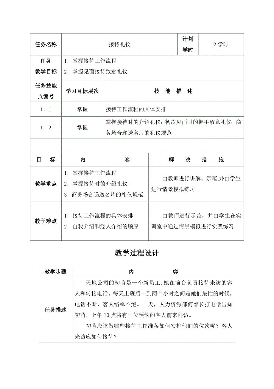 商务礼仪教案-模块四-常用公务礼仪_第2页