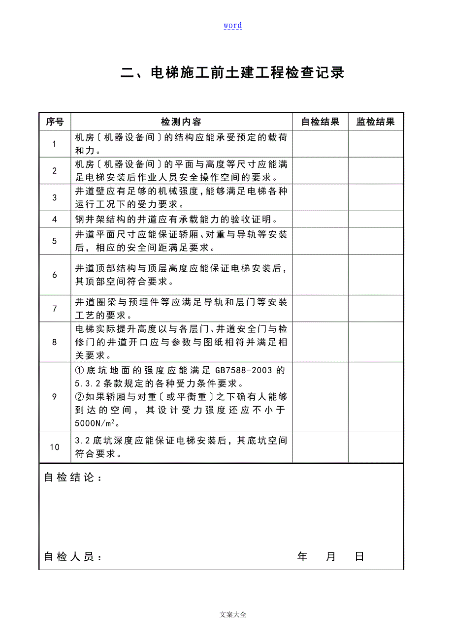 最新电梯安装过程记录簿_第3页