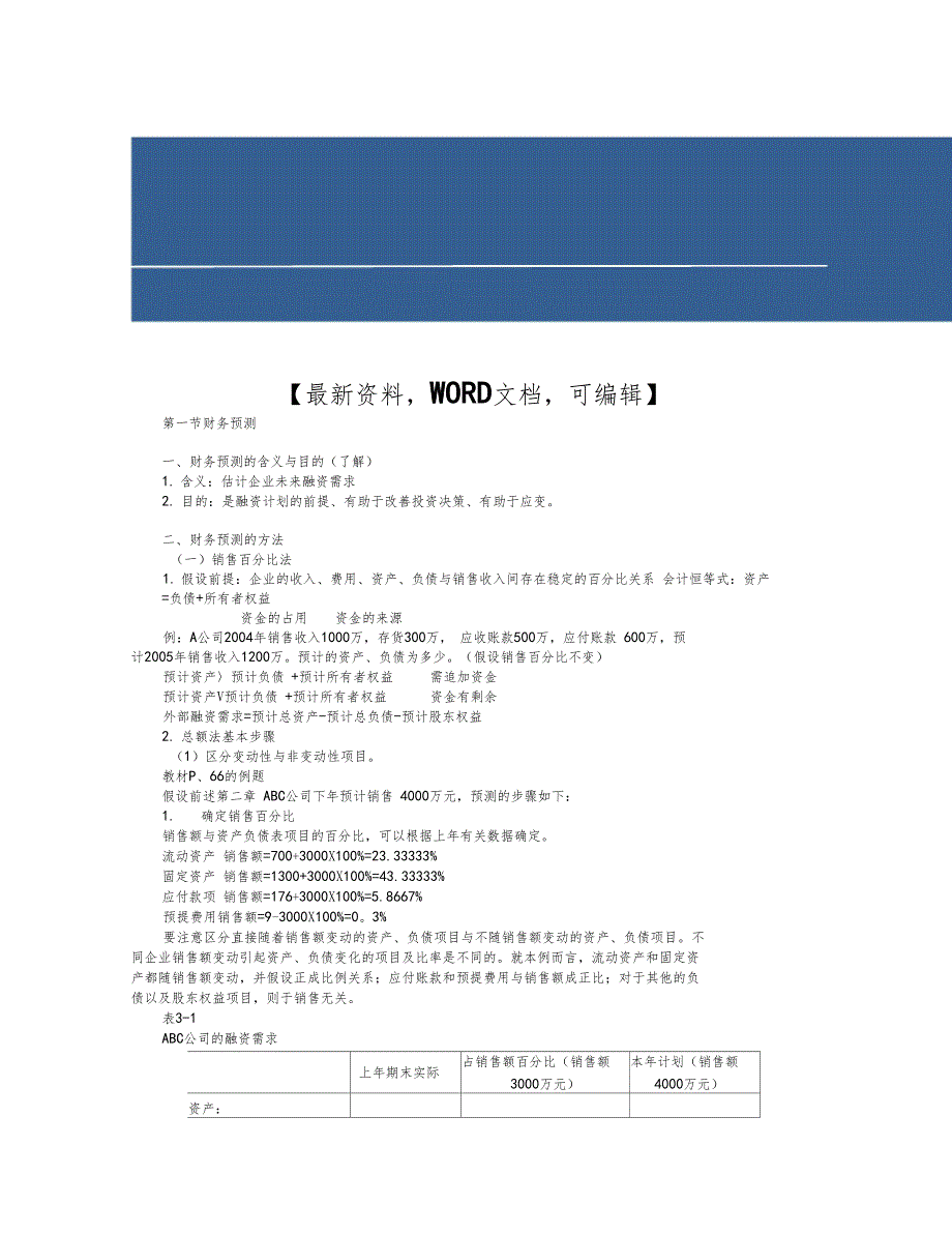 财务预测与计划_第1页
