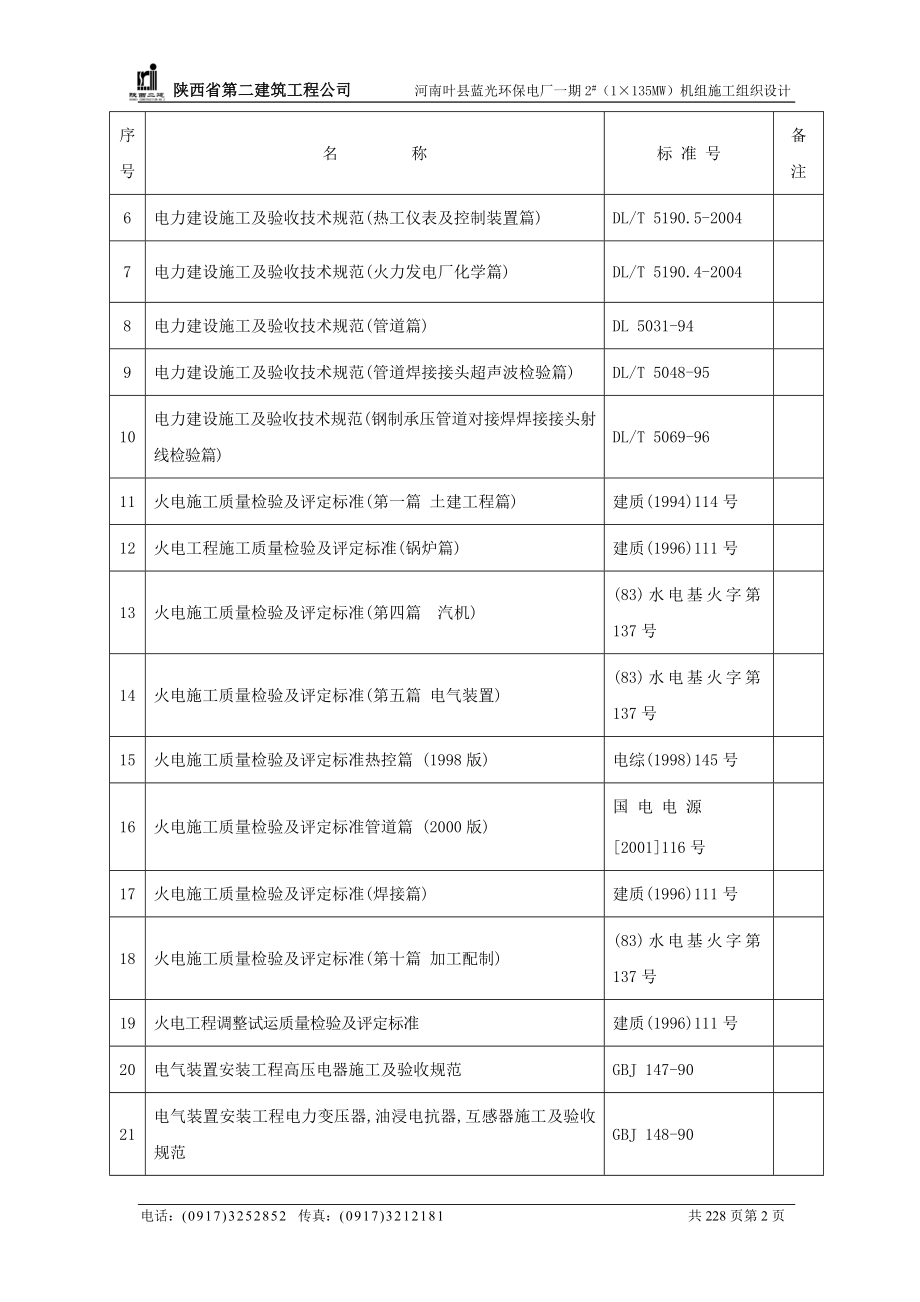 （精选施工方案大全）电厂一期施工组织设计方案_第2页