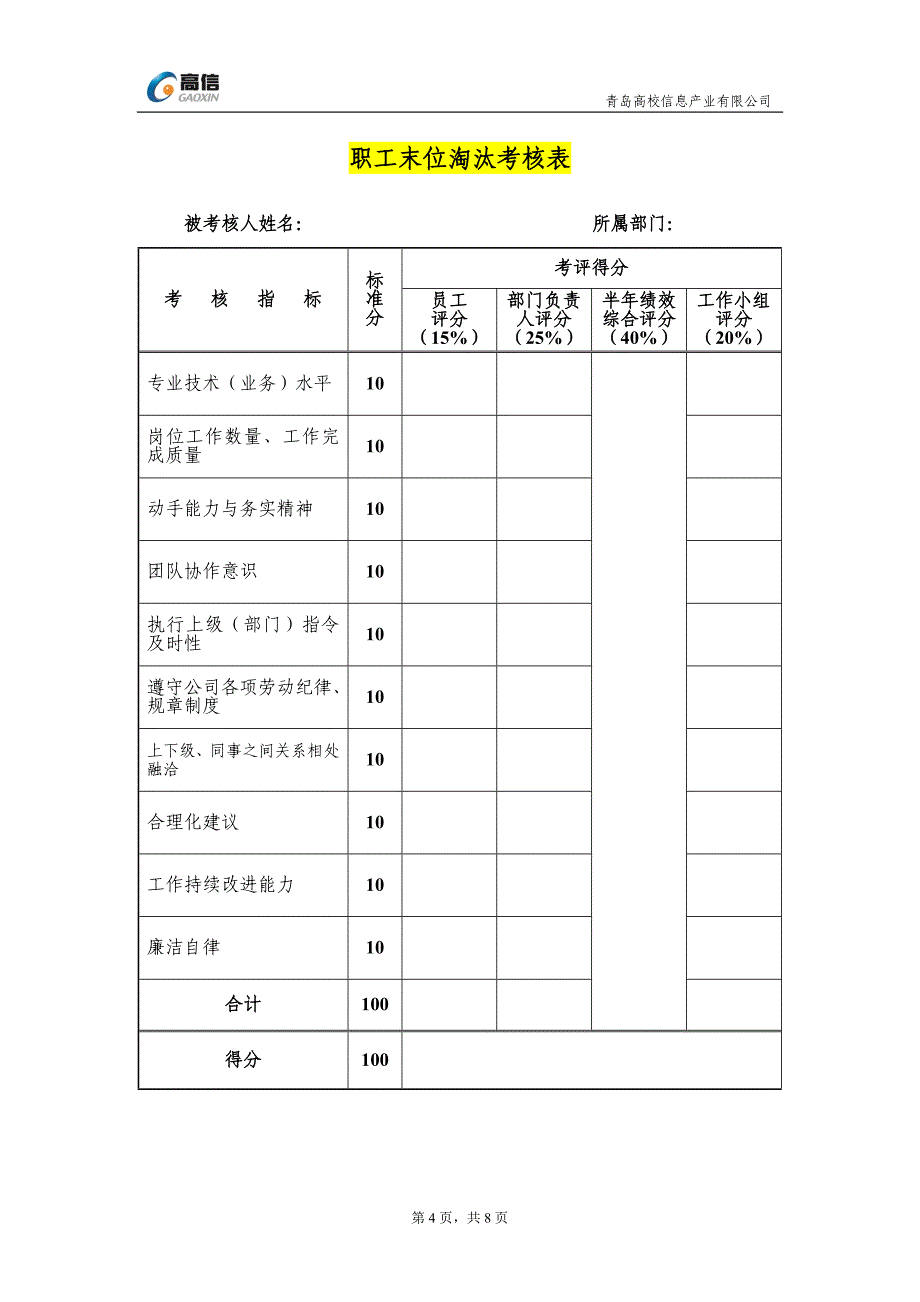 公司末位淘汰方案_第4页