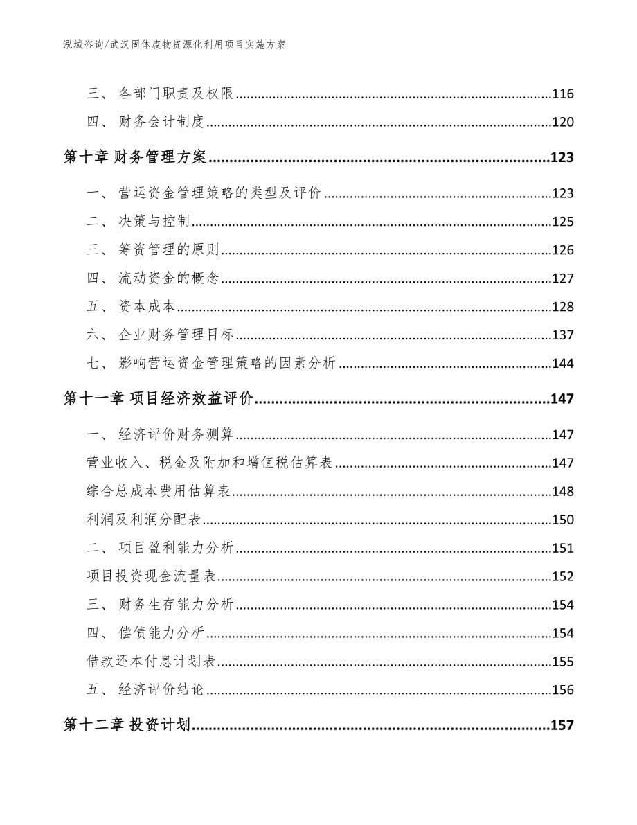 武汉固体废物资源化利用项目实施方案（参考模板）_第5页