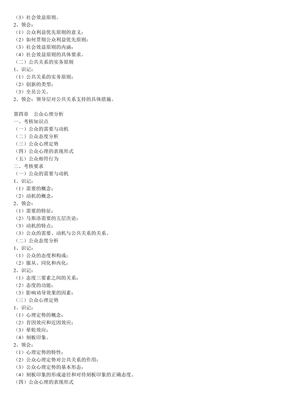00182 公共关系学考试大纲_第4页