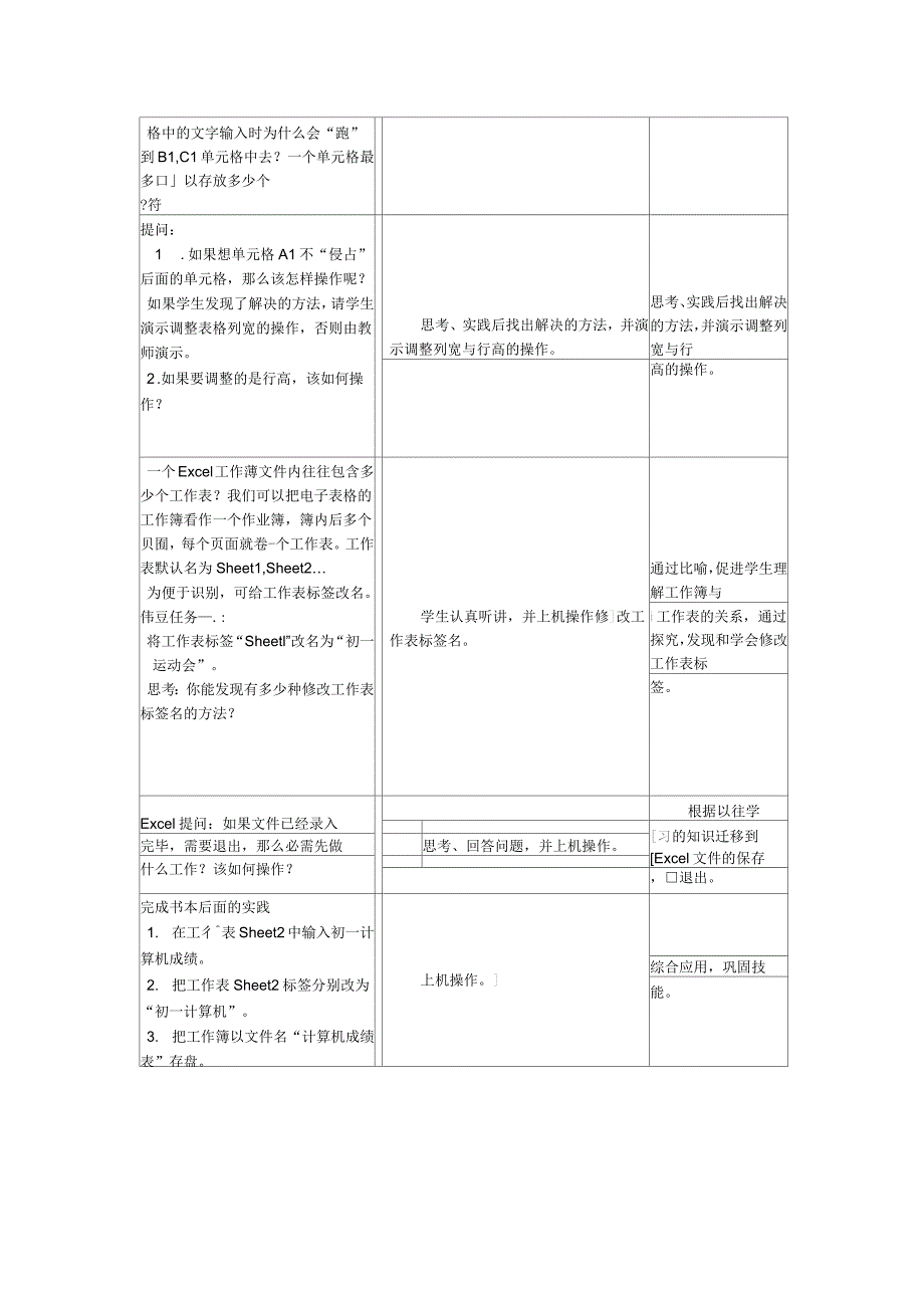 《初识Excel》教学设计方案_第3页