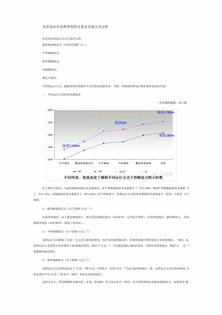 光伏电站中各种类型的支架分析_第1页