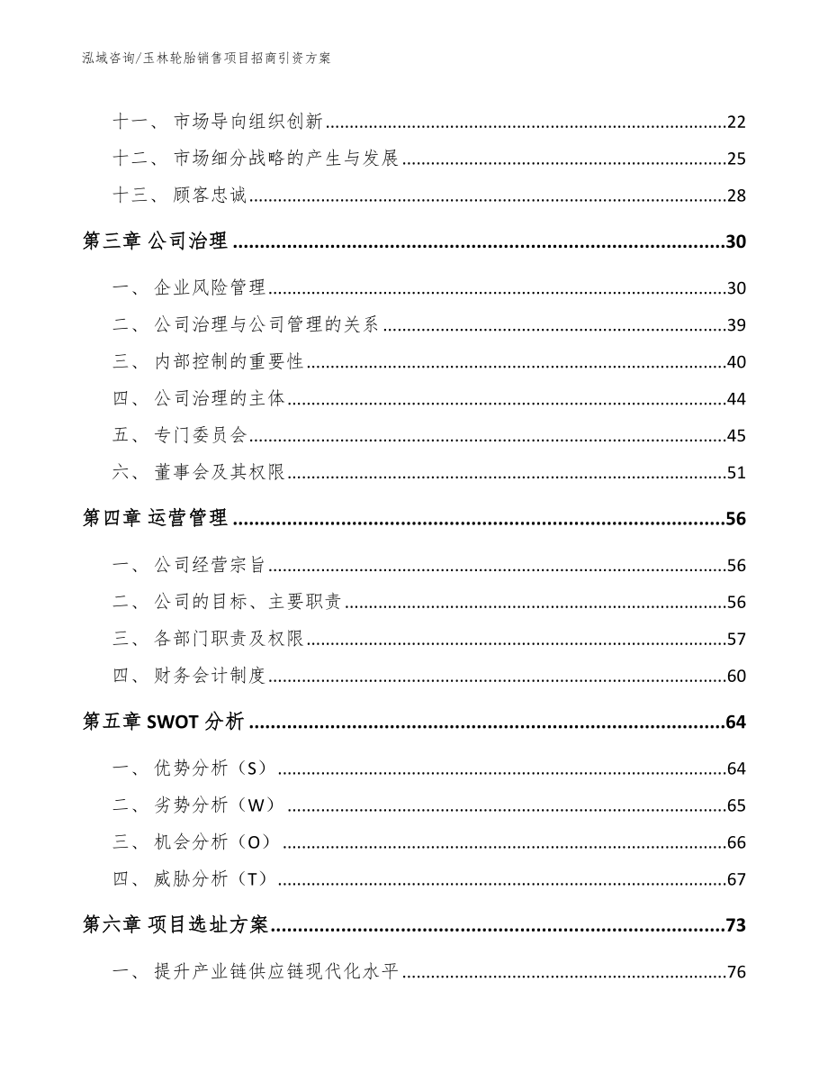 玉林轮胎销售项目招商引资方案_模板_第3页