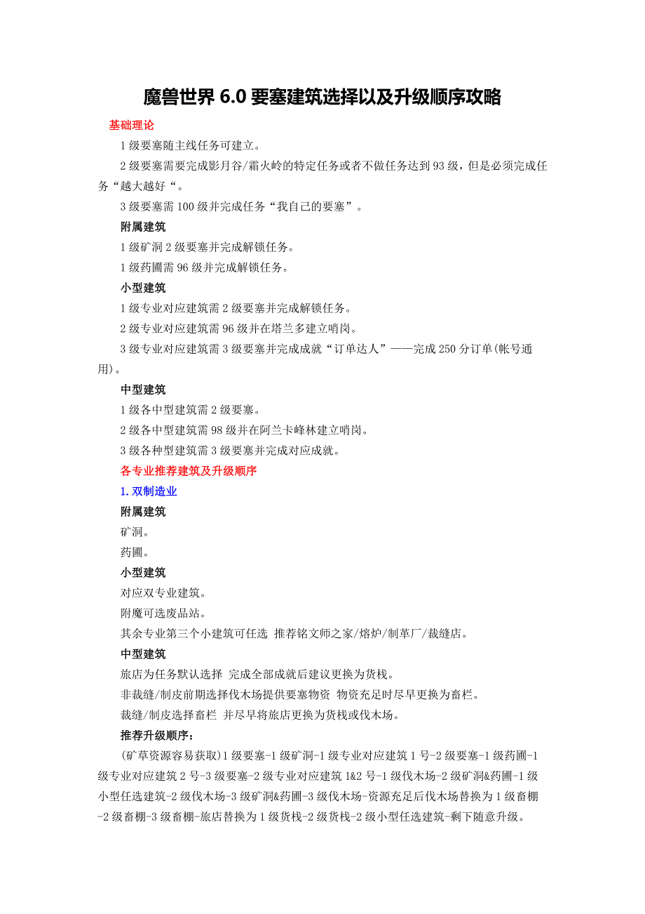 王60要塞建筑的选择以及要塞建筑的升级顺序攻略教_第1页