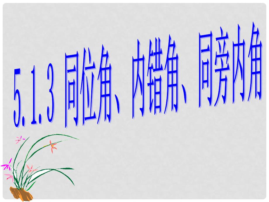 辽宁省开原市第五中学七年级数学下册《5.1.3 同位角、内错角、同旁内角》课件 （新版）新人教版_第1页