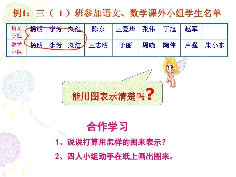 人教版三年级下册：数学广角(集合图)_第5页