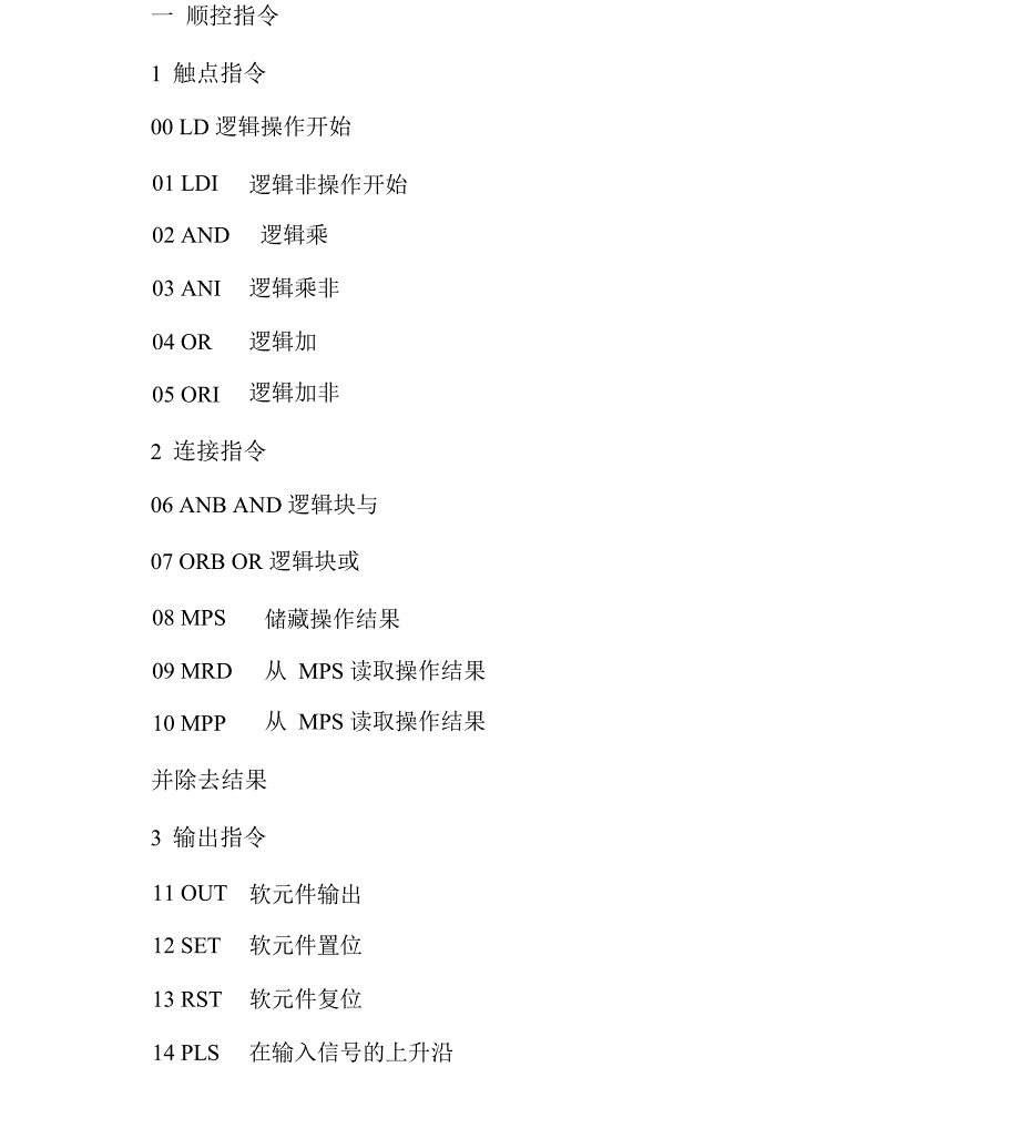 三菱PLC指令详解资料_第1页