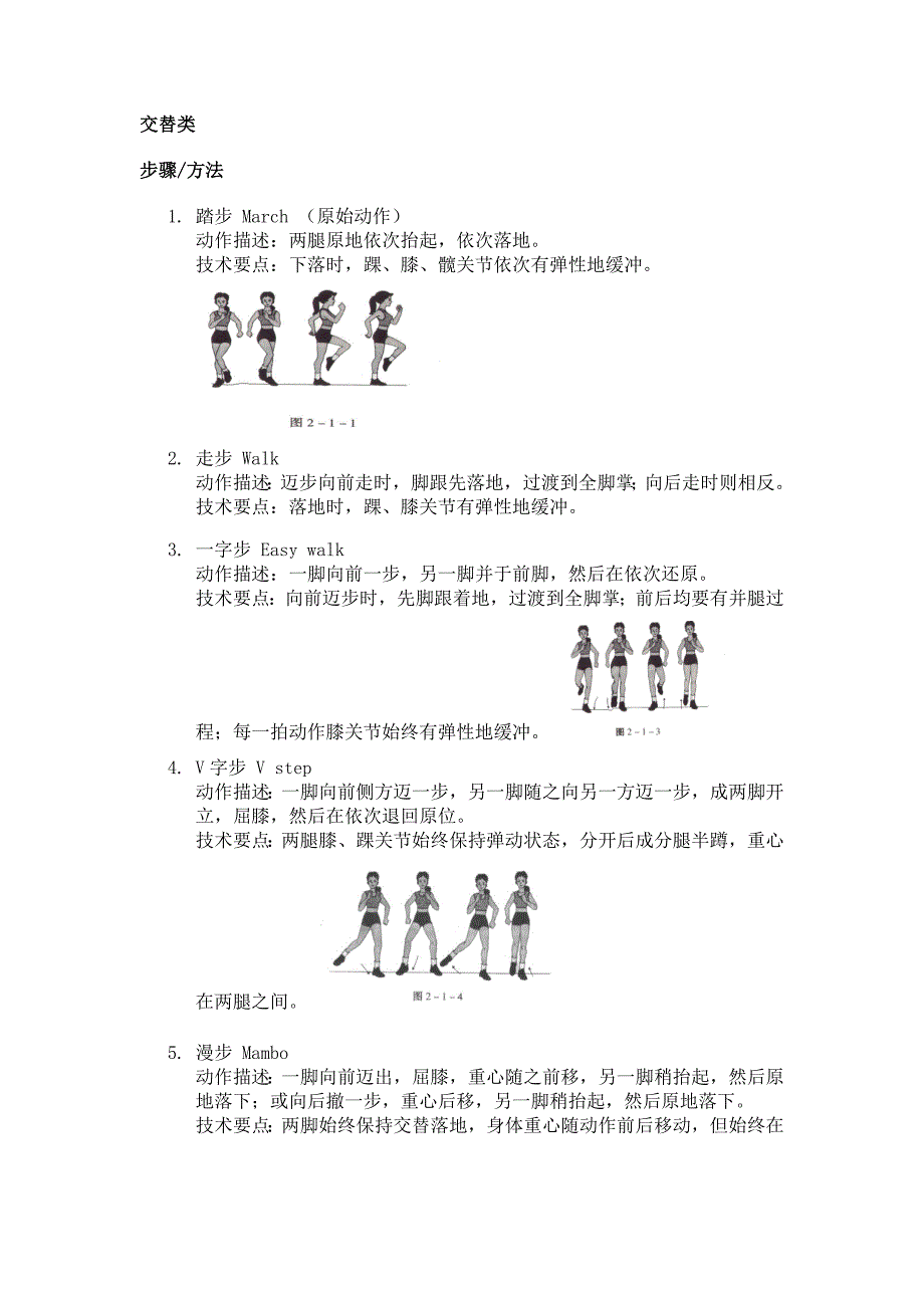 健美操基本步伐_第1页