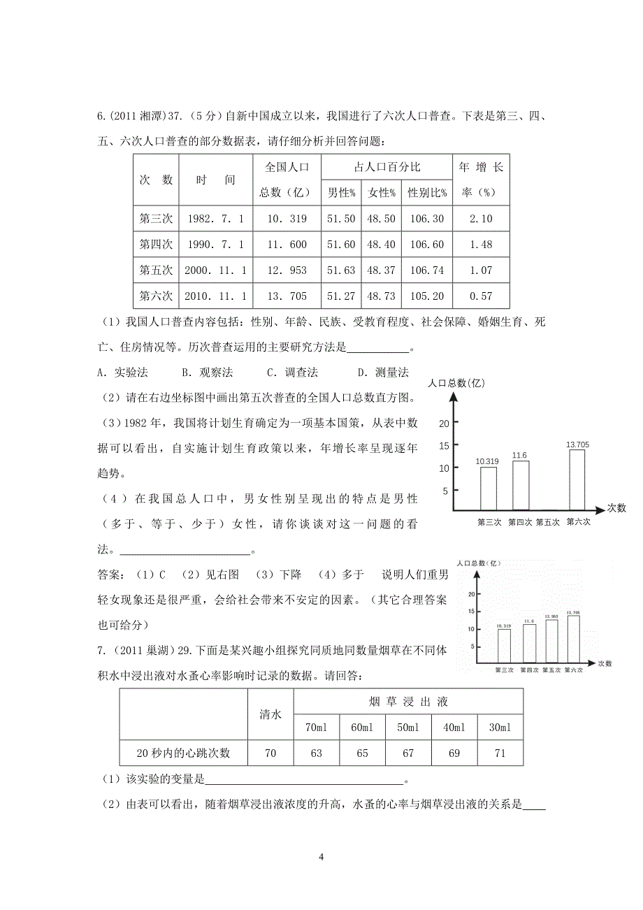 中考生物试题分考点汇编-----探究实验(非选择题1).doc_第4页