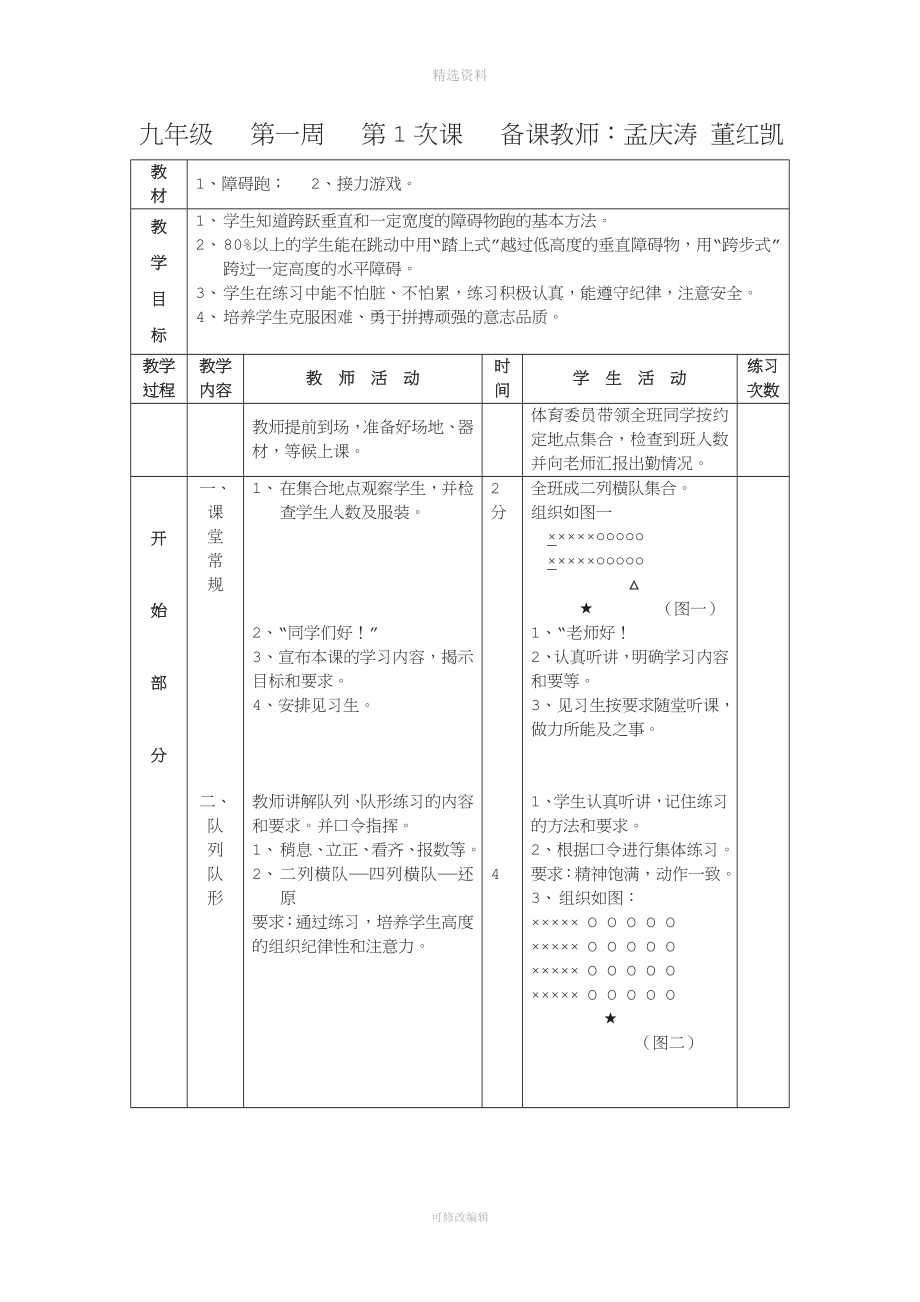 学九年级二学期体育与健康教案.doc_第2页