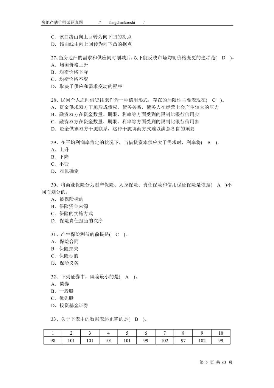 2024-2025-房地产估价师考试-真题+答案_第5页