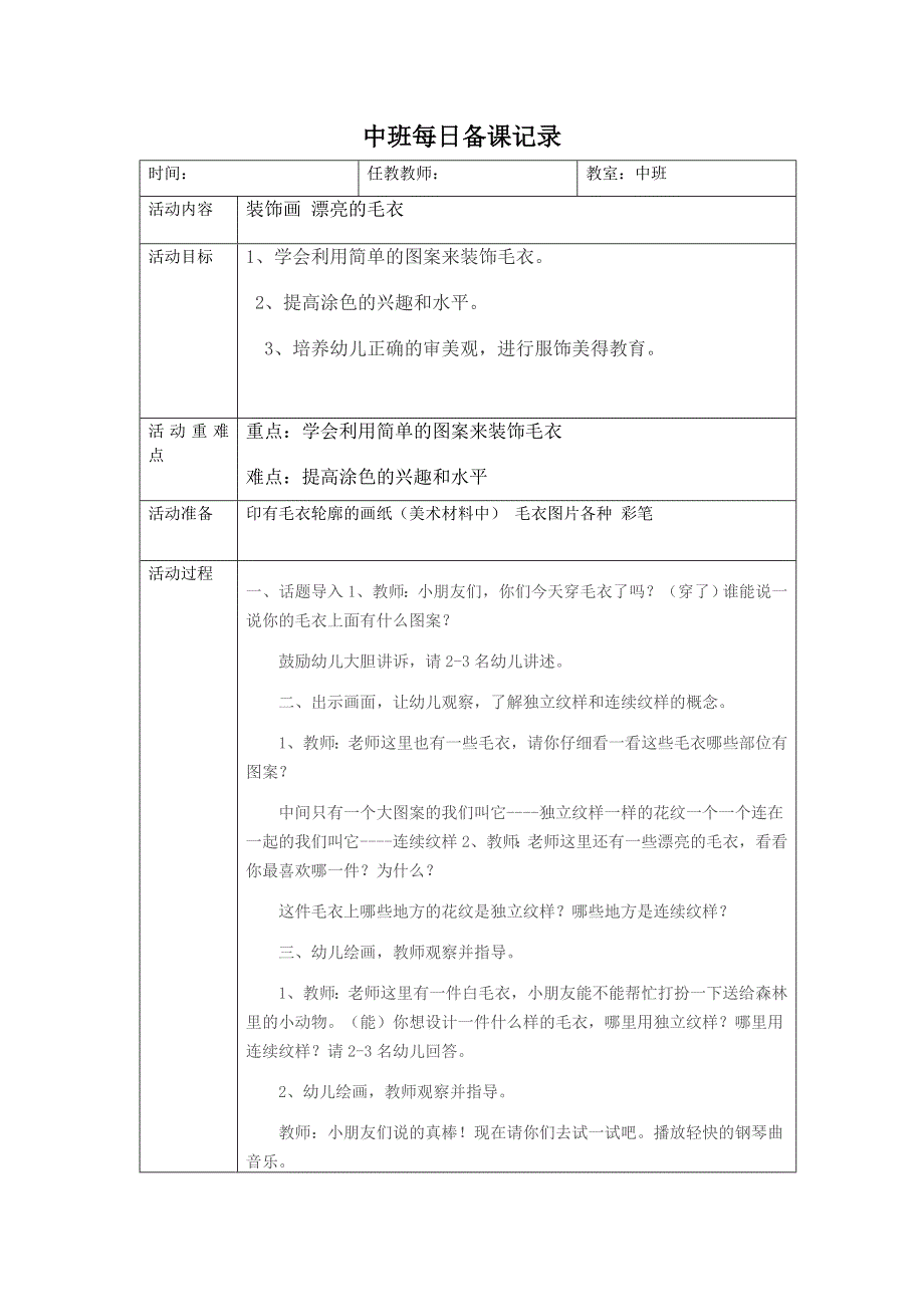 美术漂亮的毛衣_第1页