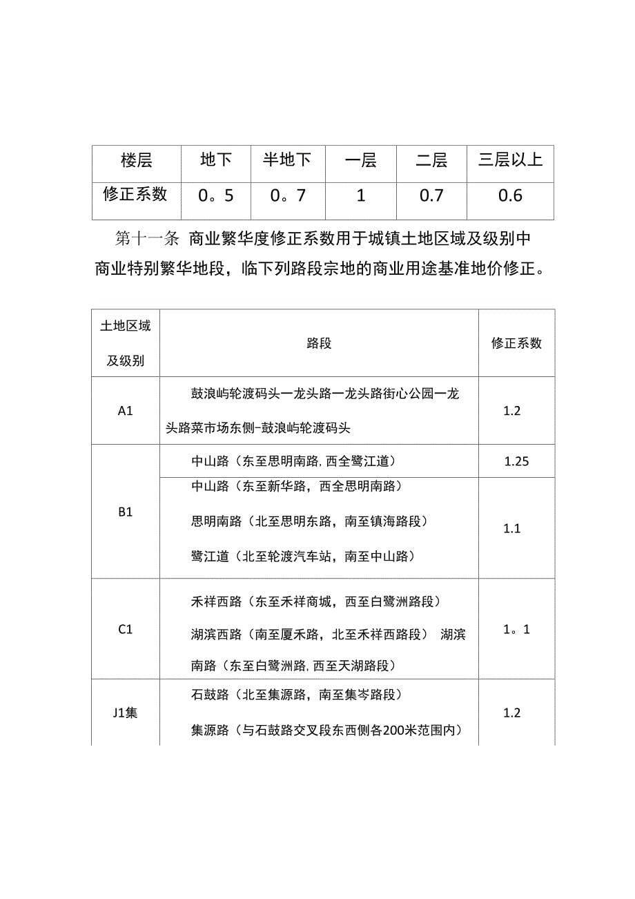 厦门地价征收管理若干规定_第5页