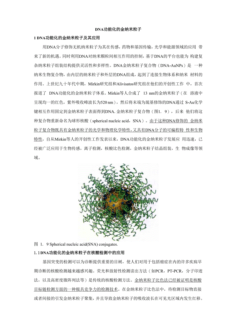 141 DNA功能化的金纳米粒子及其应用_第1页