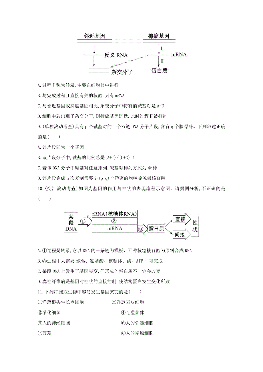 2022年高考生物 阶段滚动检测（四）_第3页